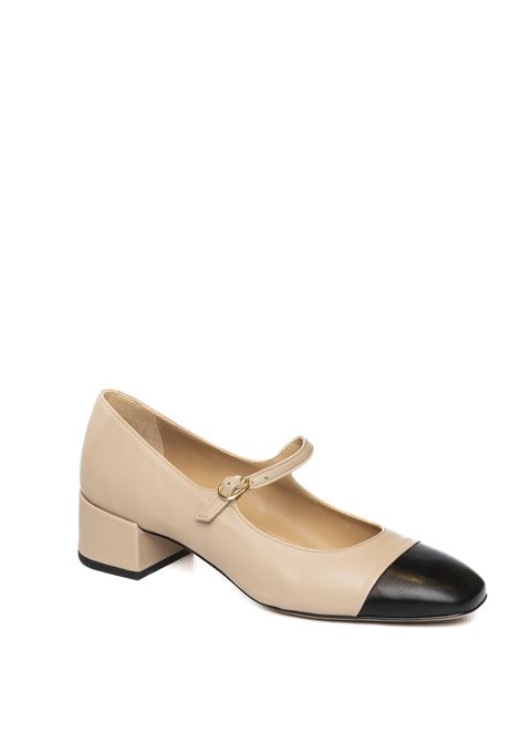 Décolleté pelle nude/nero FRANCO RUSSO | R1111NAPPA-NERO/NUDE